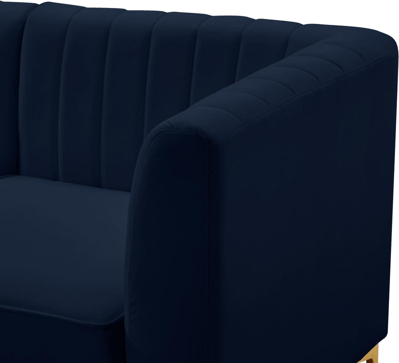 Alina Navy Velvet Modular Sectional