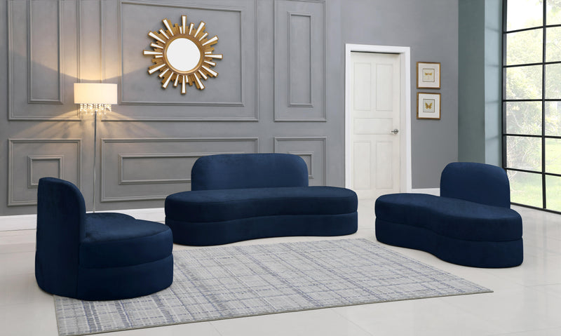 Mitzy Navy Velvet Sofa