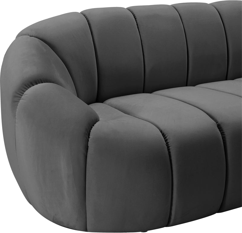 Elijah Grey Velvet Loveseat