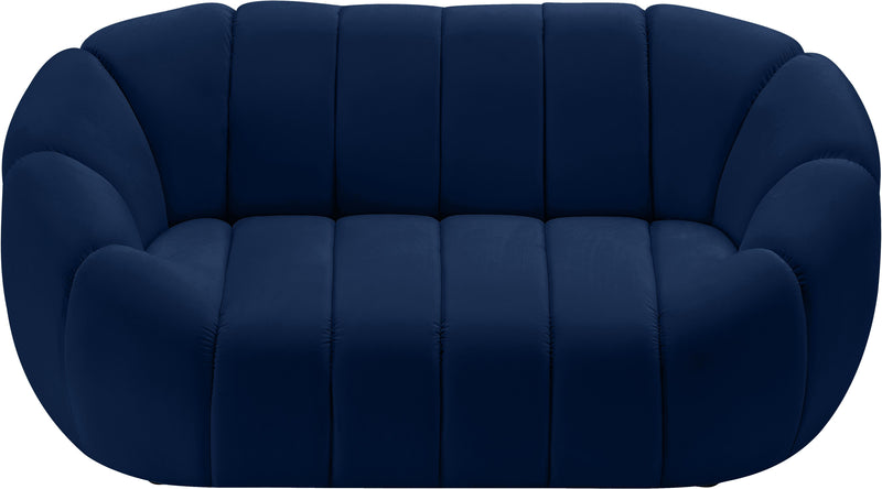 Elijah Navy Velvet Loveseat