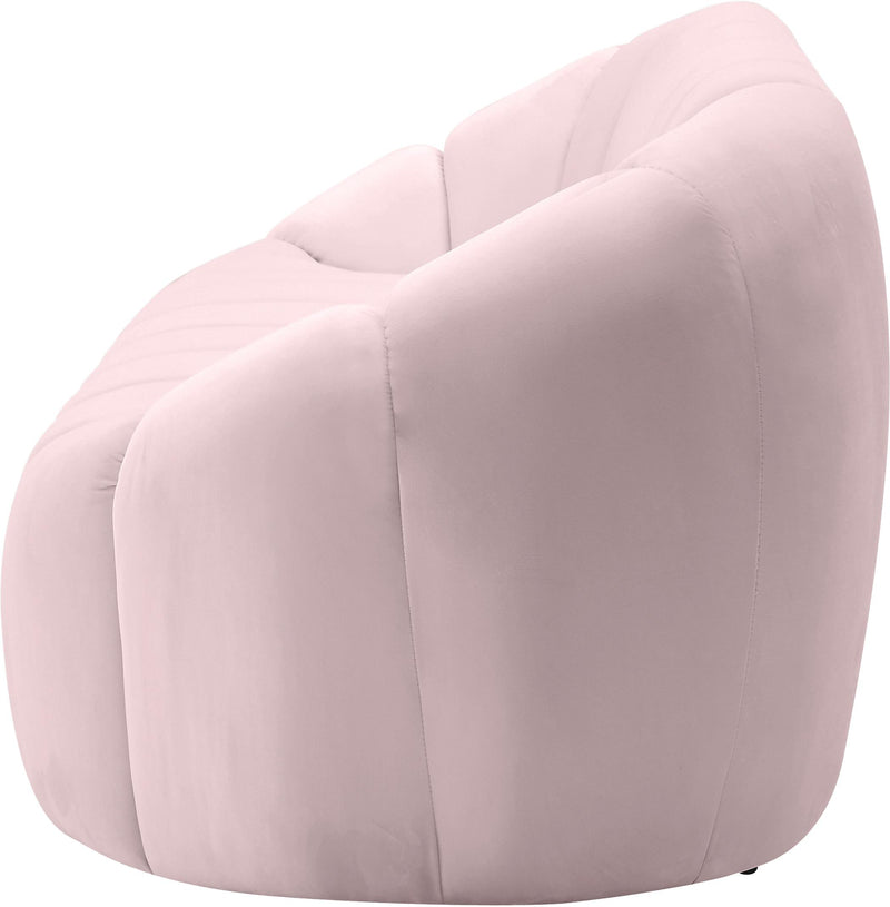 Elijah Pink Velvet Loveseat