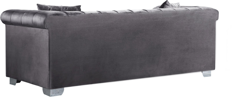 Kayla Grey Velvet Loveseat