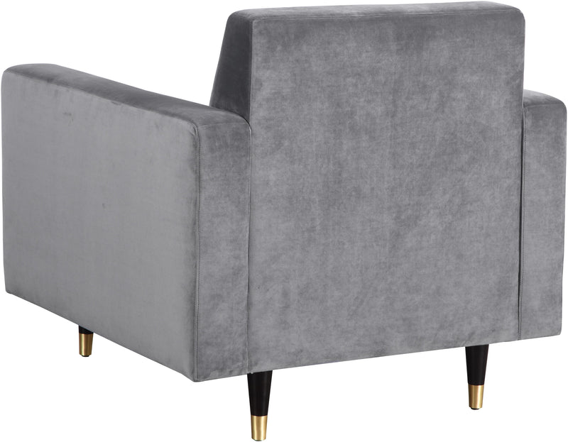 Lola Grey Velvet Chair