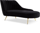 Margo Black Velvet Chaise