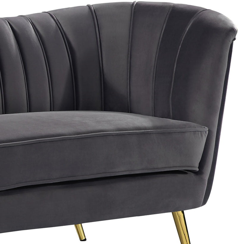 Margo Grey Velvet Sofa