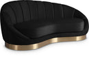 Shelly Black Velvet Chaise