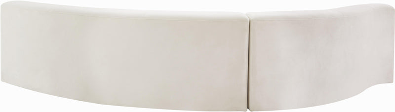 Curl Cream Velvet 2pc. Sectional