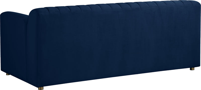 Naya Navy Velvet Loveseat