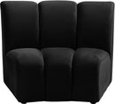 Infinity Black Velvet Modular Chair