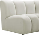Infinity Cream Velvet 6pc. Modular Sectional