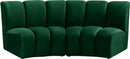 Infinity Green Velvet 2pc. Modular Sectional