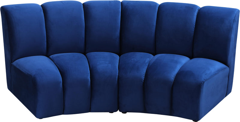 Infinity Navy Velvet 2pc. Modular Sectional