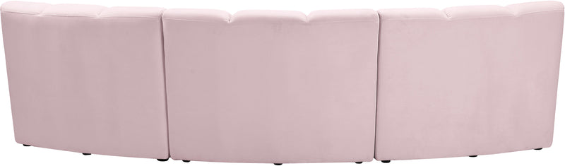 Infinity Pink Velvet 3pc. Modular Sectional