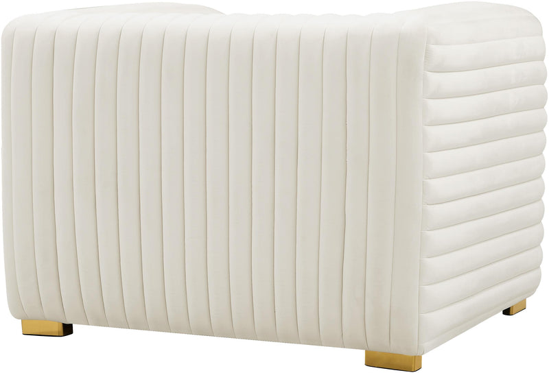 Ravish Cream Velvet Chair