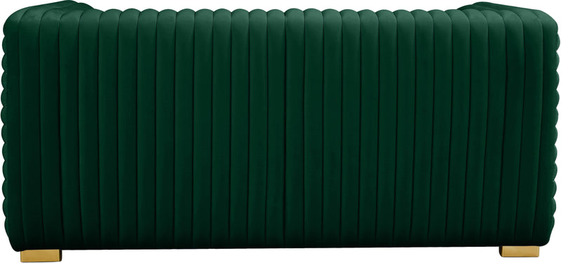 Ravish Green Velvet Loveseat