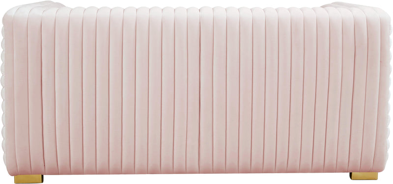 Ravish Pink Velvet Loveseat