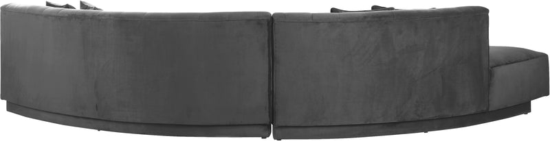 Kenzi Grey Velvet 2pc. Sectional