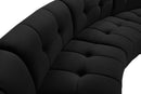 Limitless Black Velvet 7pc. Modular Sectional