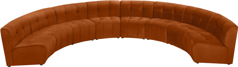 Limitless Cognac Velvet 8pc. Modular Sectional