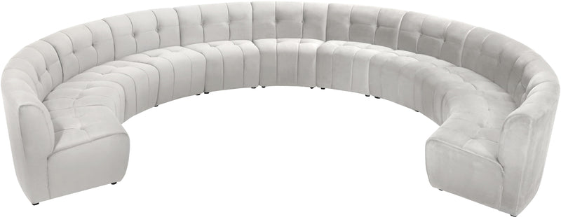 Limitless Cream Velvet 11pc. Modular Sectional