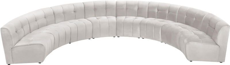 Limitless Cream Velvet 8pc. Modular Sectional