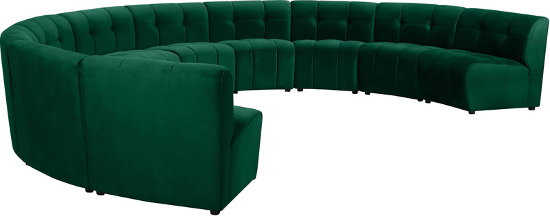 Limitless Green Velvet 10pc. Modular Sectional