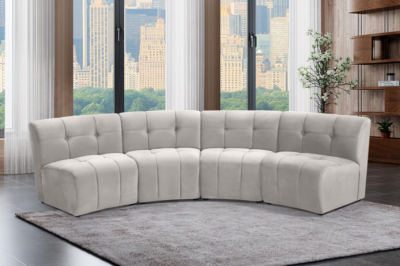 Limitless Cream Velvet 4pc. Modular Sectional