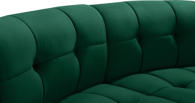 Limitless Green Velvet 2pc. Modular Sectional