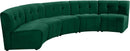 Limitless Green Velvet 5pc. Modular Sectional