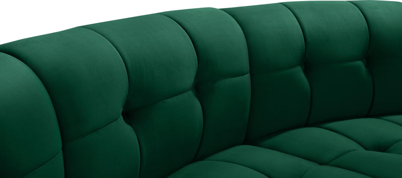 Limitless Green Velvet 5pc. Modular Sectional