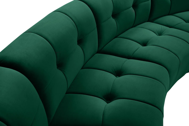 Limitless Green Velvet 9pc. Modular Sectional