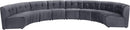 Limitless Grey Velvet 8pc. Modular Sectional