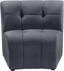 Limitless Grey Velvet Modular Chair