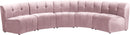 Limitless Pink Velvet 5pc. Modular Sectional