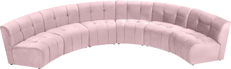 Limitless Pink Velvet 6pc. Modular Sectional