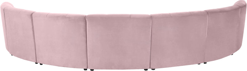 Limitless Pink Velvet 7pc. Modular Sectional