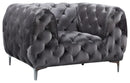 Mercer Grey Velvet Chair