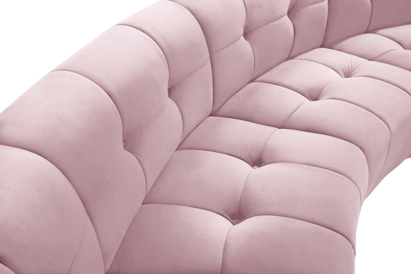 Limitless Pink Velvet 11pc. Modular Sectional