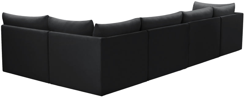 Jacob Black Velvet Modular Sectional