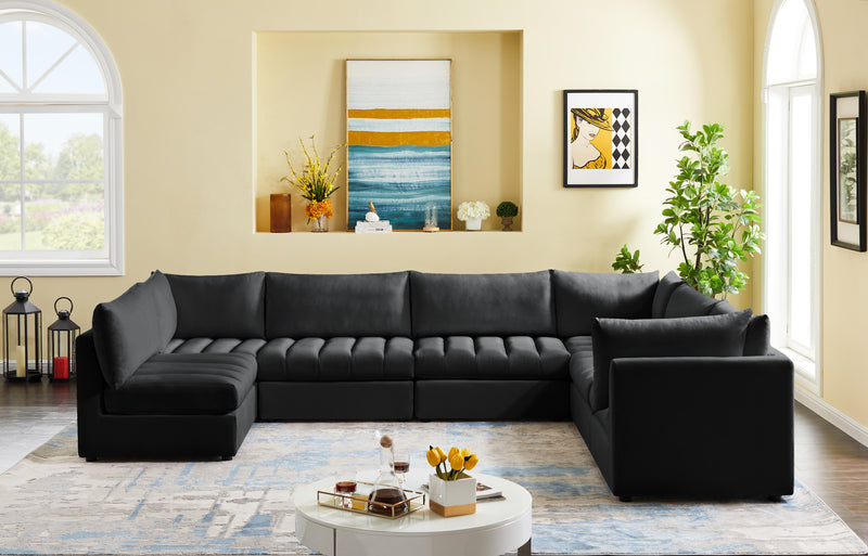 Jacob Black Velvet Modular Sectional