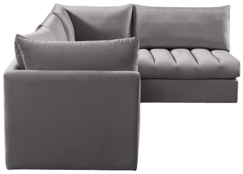 Jacob Grey Velvet Modular Sectional