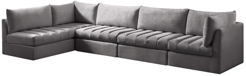 Jacob Grey Velvet Modular Sectional