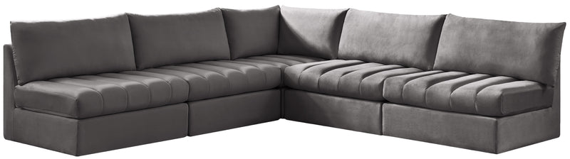 Jacob Grey Velvet Modular Sectional