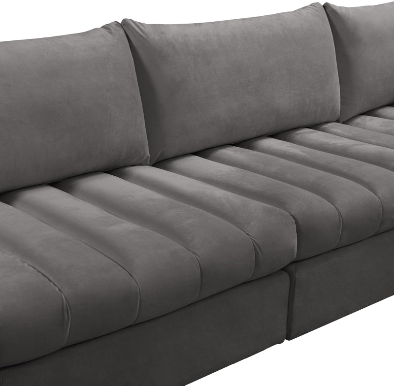 Jacob Grey Velvet Modular Sectional