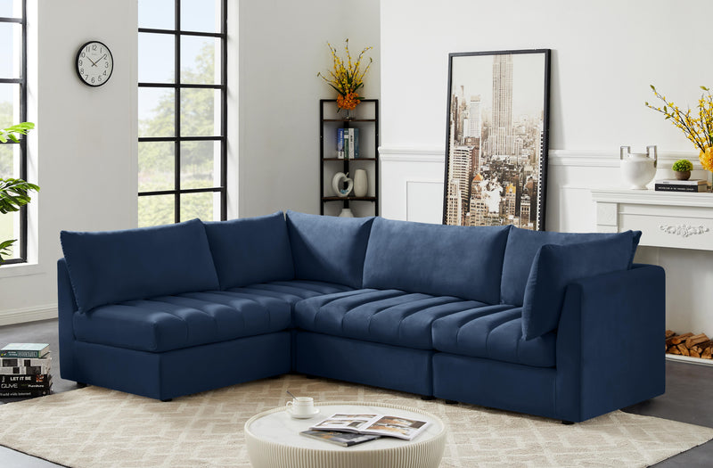 Jacob Navy Velvet Modular Sectional