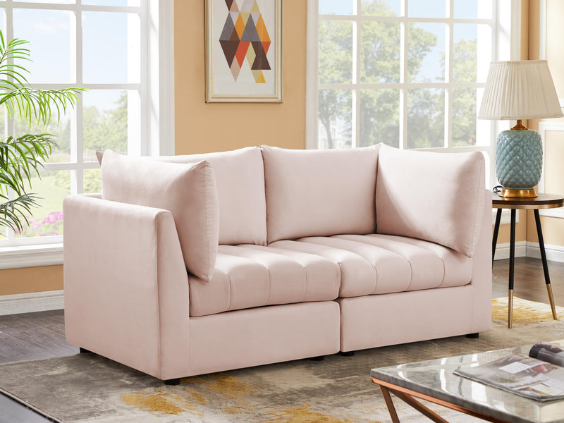 Jacob Pink Velvet Modular Sofa