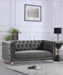 Michelle Grey Velvet Loveseat