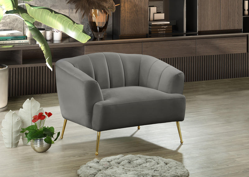 Tori Grey Velvet Chair