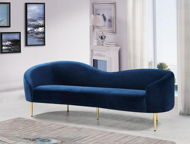 Ritz Navy Velvet Sofa