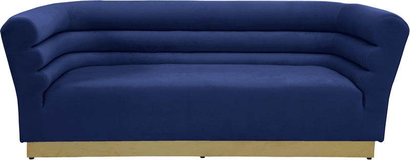 Bellini Navy Velvet Sofa